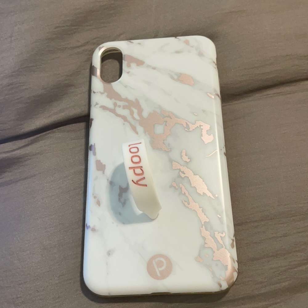 Rose Metallic Marble Loopy Case